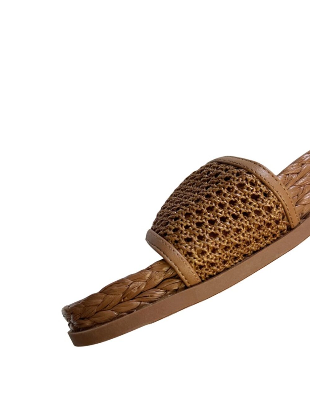 Universal Thread Brinley Woven Raffia Slide Sandals Tan Brown Size 6.5 - Picture 7 of 11